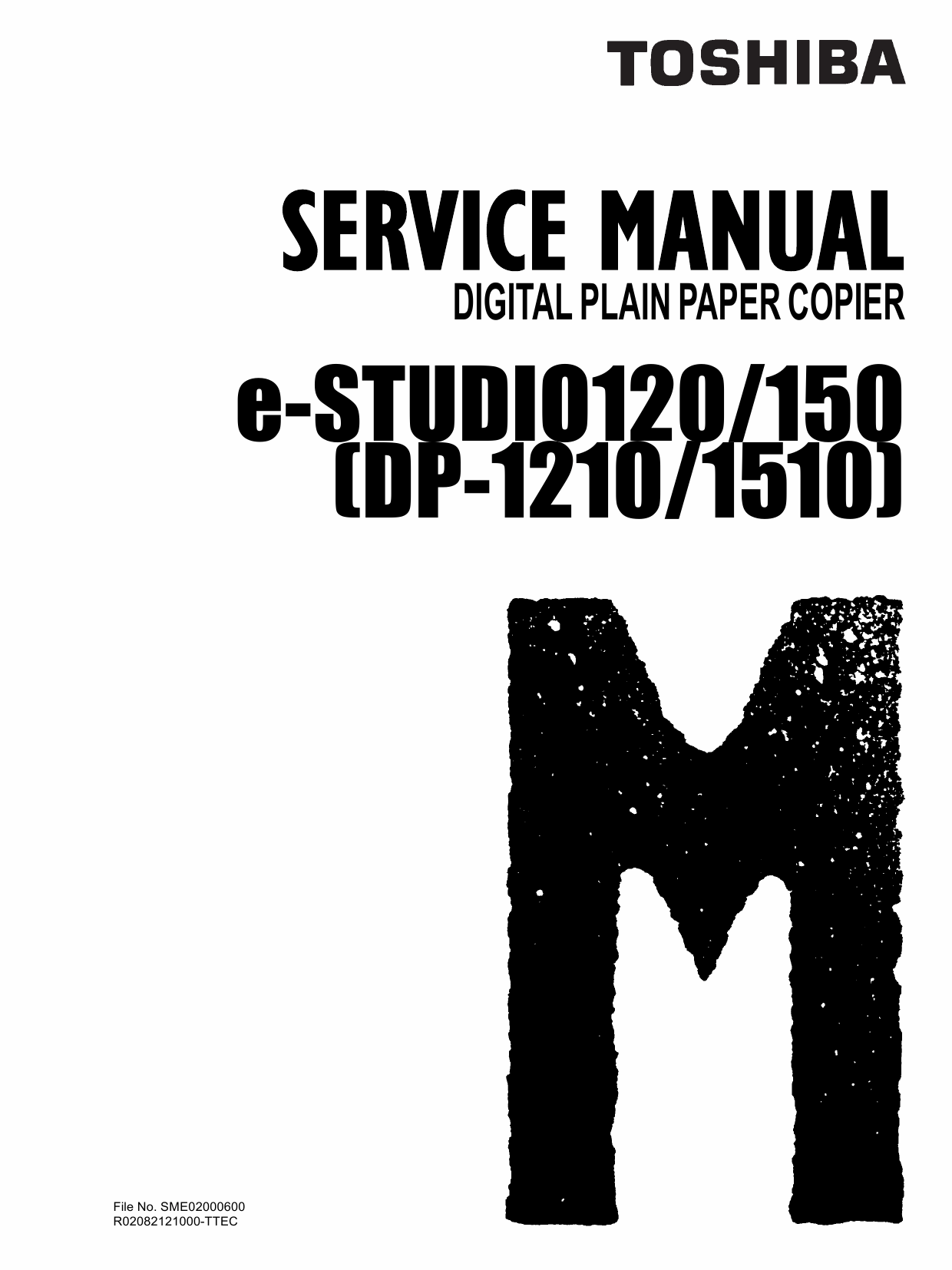 TOSHIBA e-STUDIO 120 150 DP1210 1510 Service Manual-1